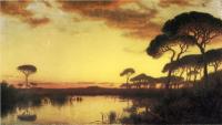 William Stanley Haseltine - Sunset Glow Roman Campagna